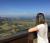 Paisagem de Botucatu SP, com a Cuesta ao fundo.