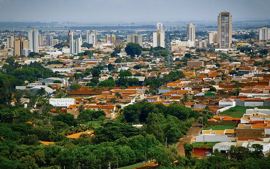 Vista aérea de Sertãozinho SP