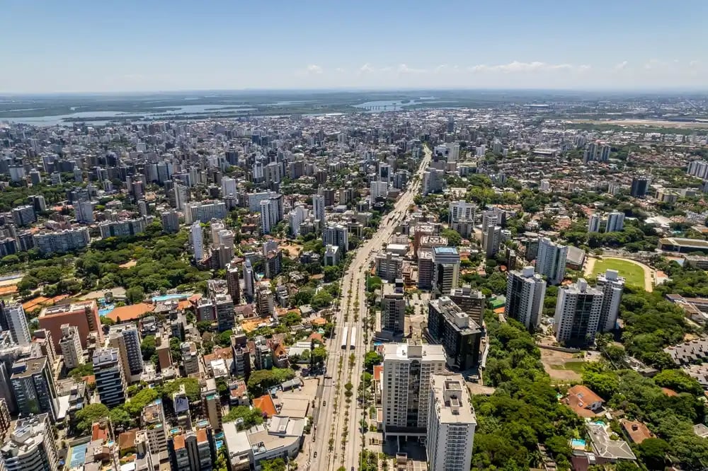 Vista urbana da Região Metropolitana de Porto Alegre
