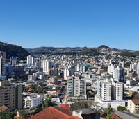 Vista urbana de Joaçaba SC, com destaque para área central da cidade