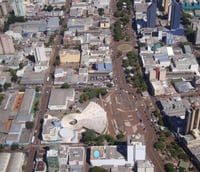 Vista aérea de Cascavel PR, principal polo de vagas do concurso Consamu.