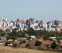 Panorama urbano de Passo Fundo RS ao entardecer