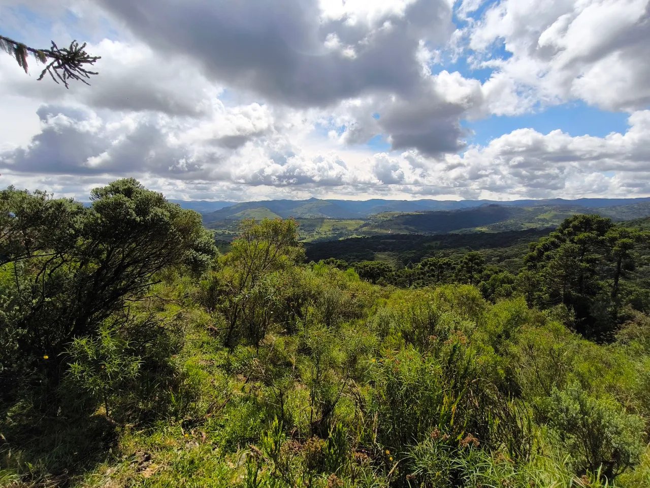 Vista urbana em paisagem rural no Oeste de Santa Catarina