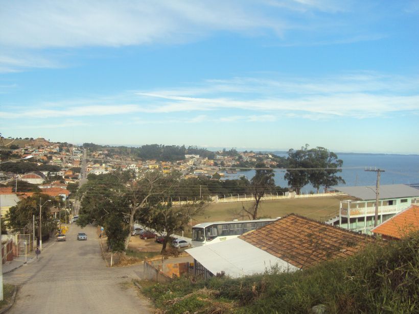 Vista aérea da Lagoa de Imaruí, litoral sul de Santa Catarina