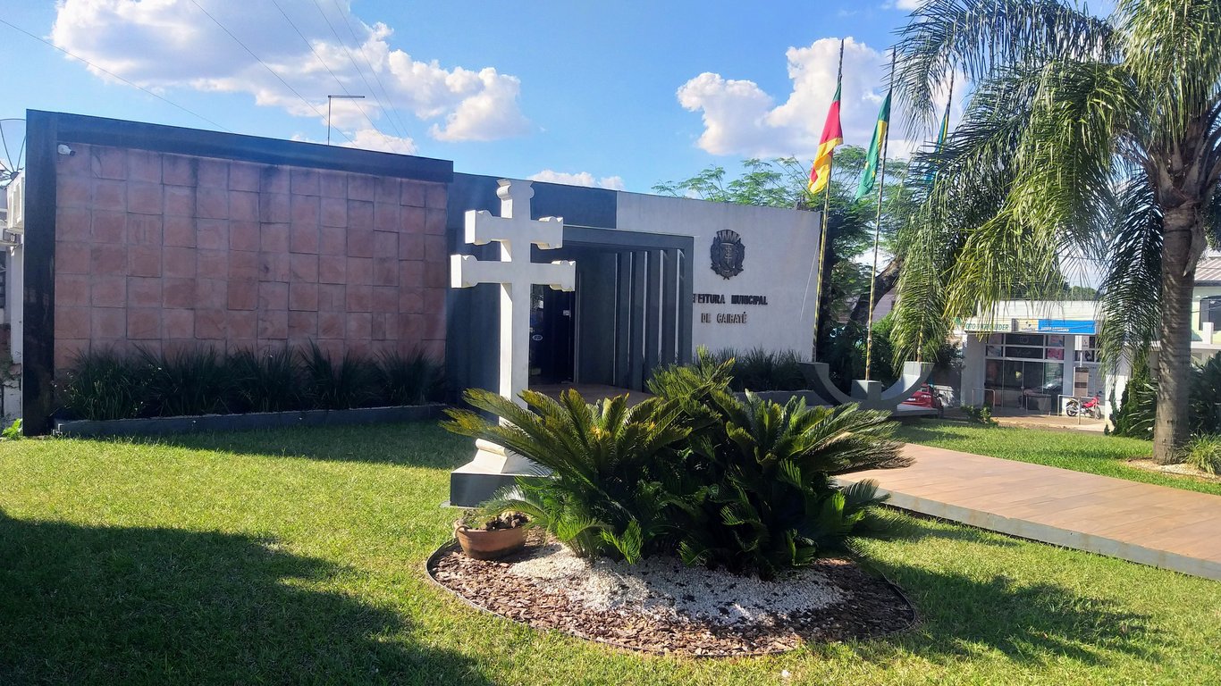 Fachada da Prefeitura de Caibaté
