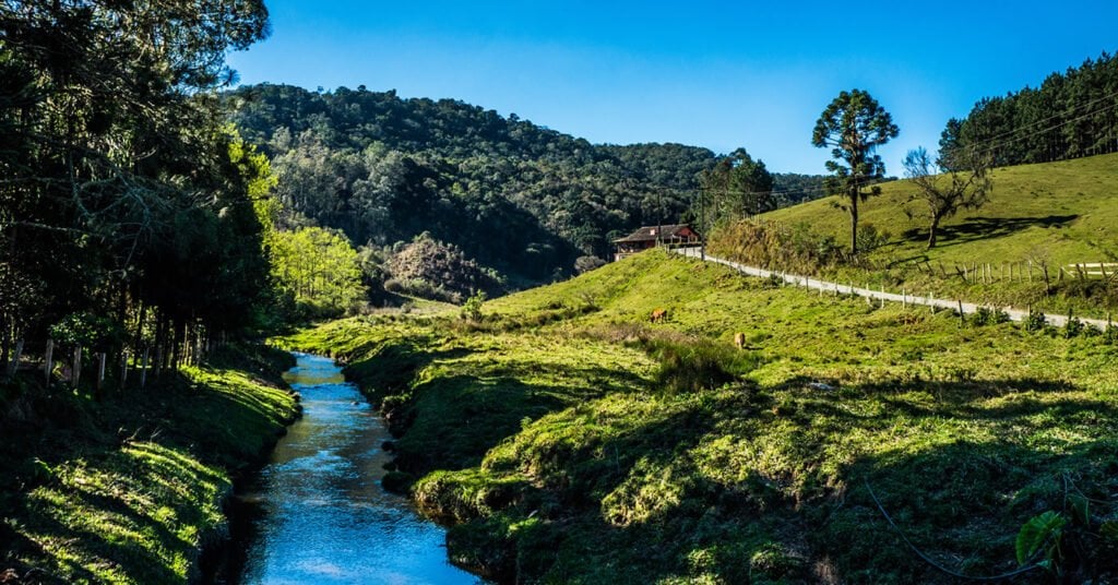 Paisagem rural e arquitetura de influência alemã em Rancho Queimado, Santa Catarina