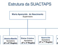 Organograma ilustrando a estrutura da Secretaria Municipal de Saúde de Itaúna MG
