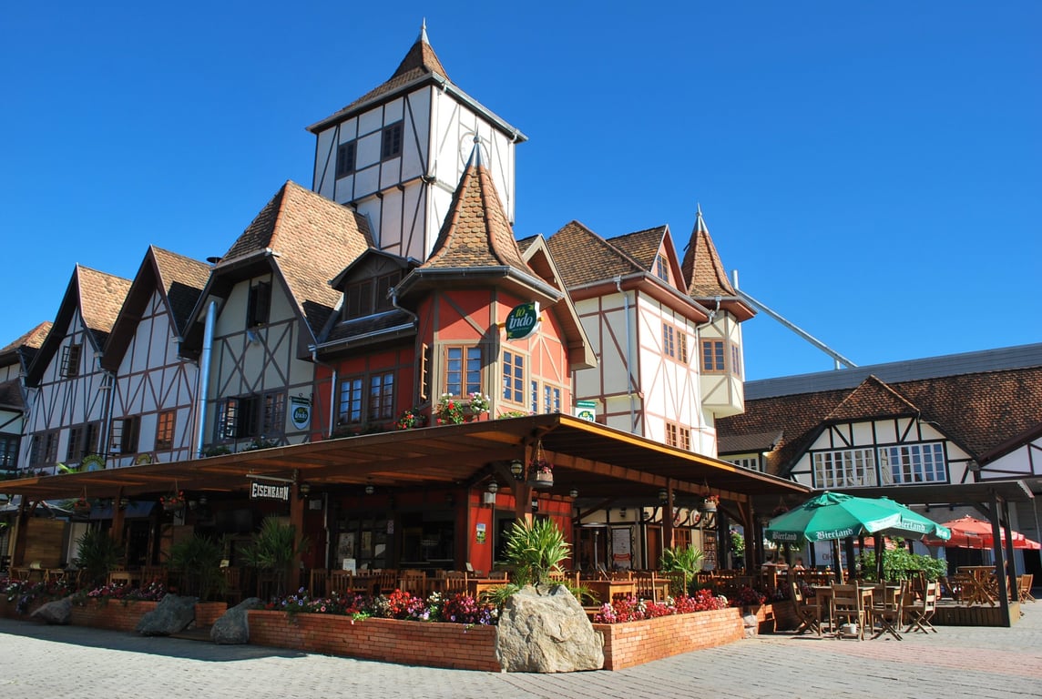 Cenário urbano do interior de Santa Catarina