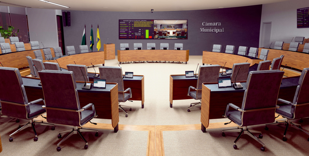 Plenário de uma câmara municipal do interior