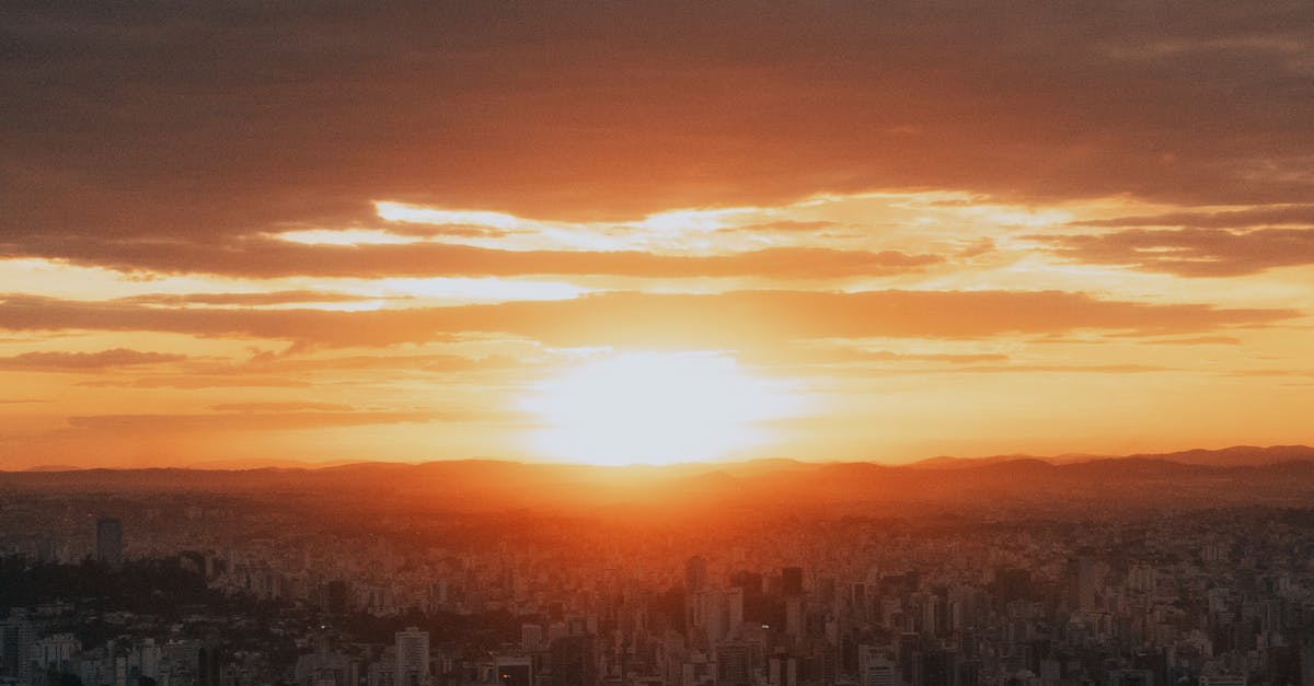 Horizonte de Belo Horizonte ao entardecer