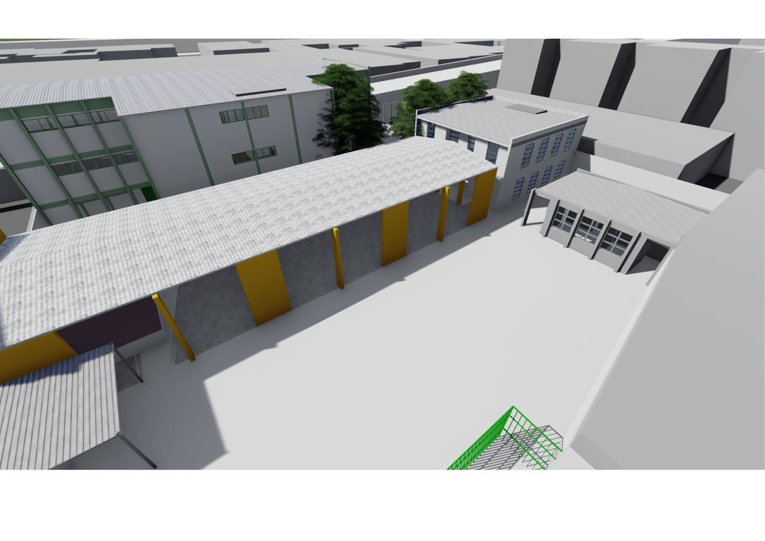 Ambiente acadêmico moderno, em referência ao universo universitário