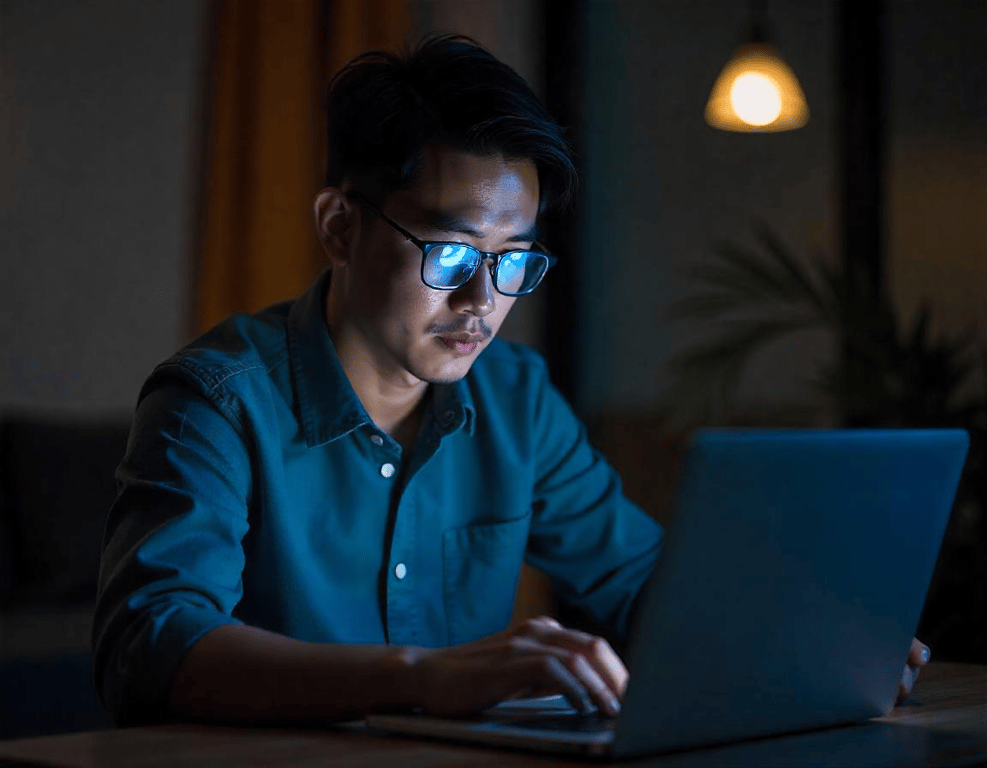 Ambiente de tecnologia com pessoas em computadores, em luz natural