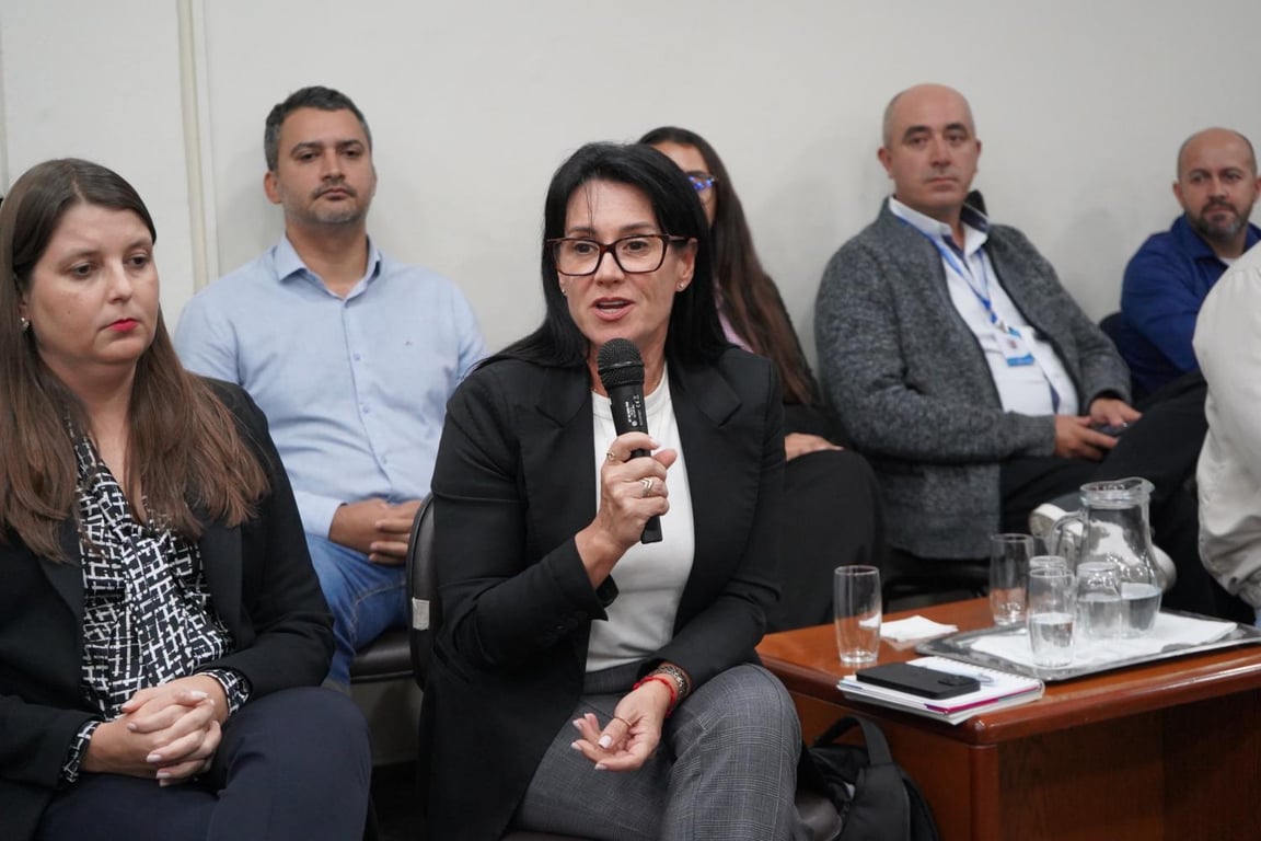 Ambiente institucional com reunião na Câmara