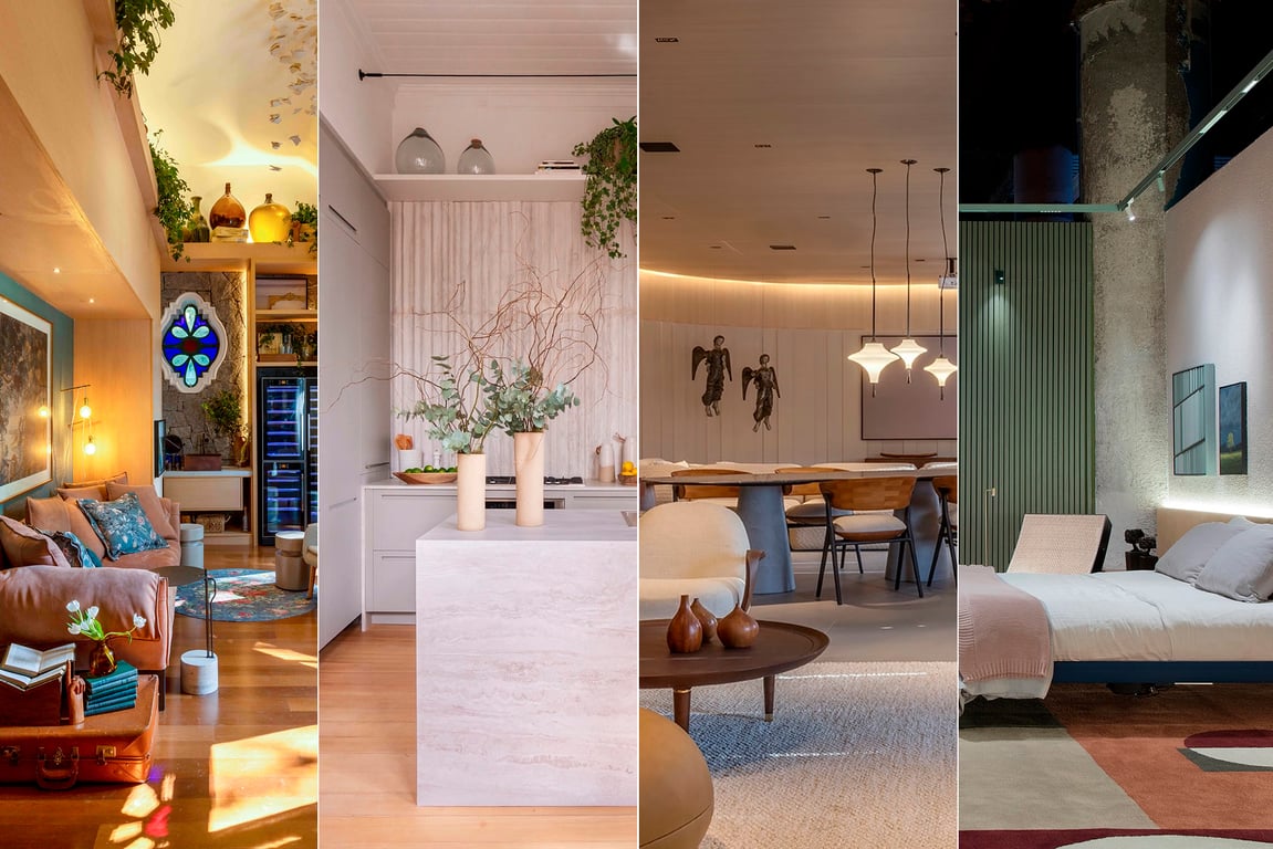 Ambiente escolar público, corredor com murais e luz natural