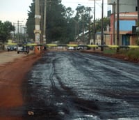 Vista urbana de Águas Lindas de Goiás, com movimentação de tráfego. Crédito: Prefeitura Municipal de Águas Lindas.