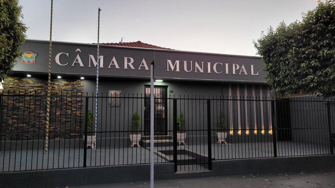 Fachada da Câmara Municipal de Jaborandi SP