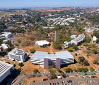 Vista aérea do campus da Unicamp em Barão Geraldo, Campinas.
