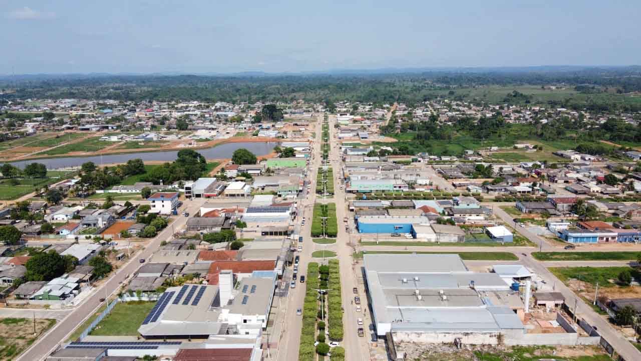Vista urbana de Apiacás, no norte de Mato Grosso