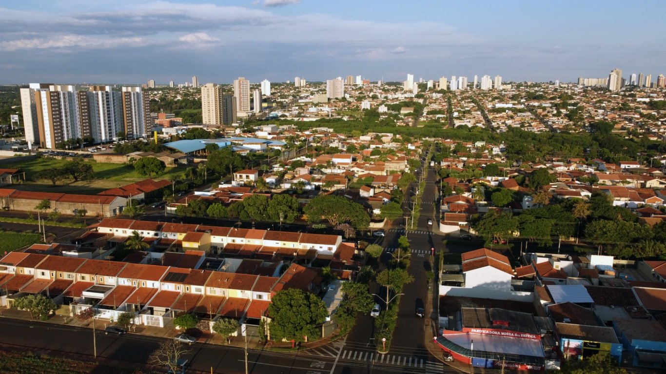 Vista aérea de Araraquara (SP), cidade que abriga o Instituto de Química da UNESP