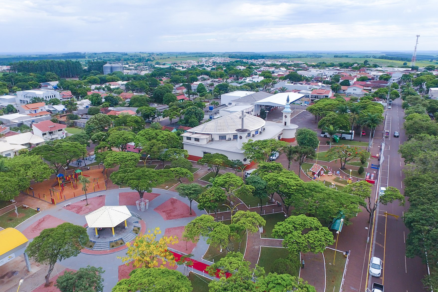 Vista aérea de Terra Roxa PR