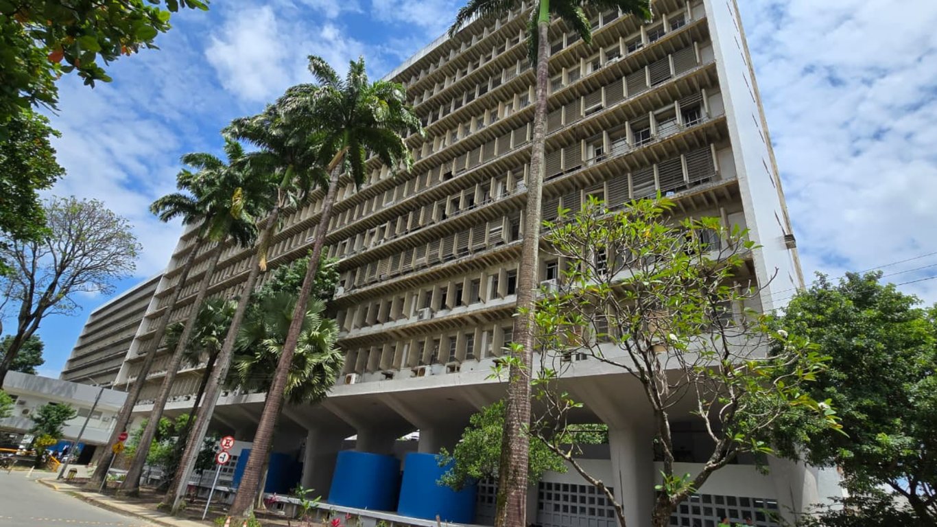 Fachada do Hospital de Base de Brasília, unidade gerenciada pelo IGESDF
