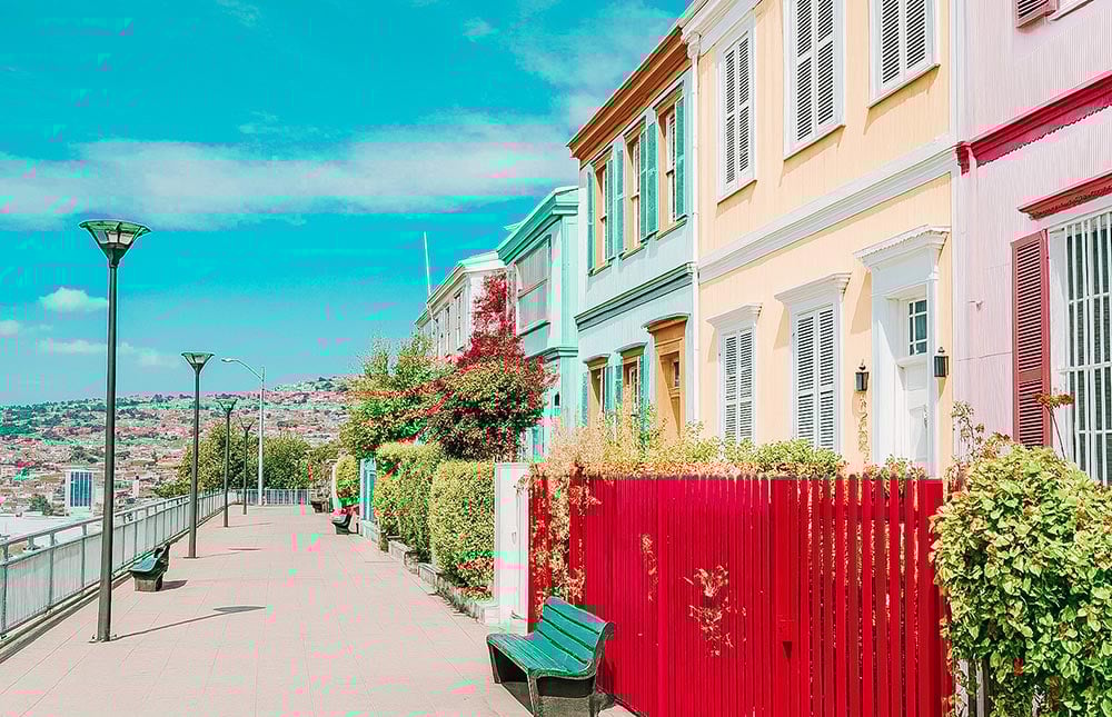 Vista urbana de Santiago do Sul SC