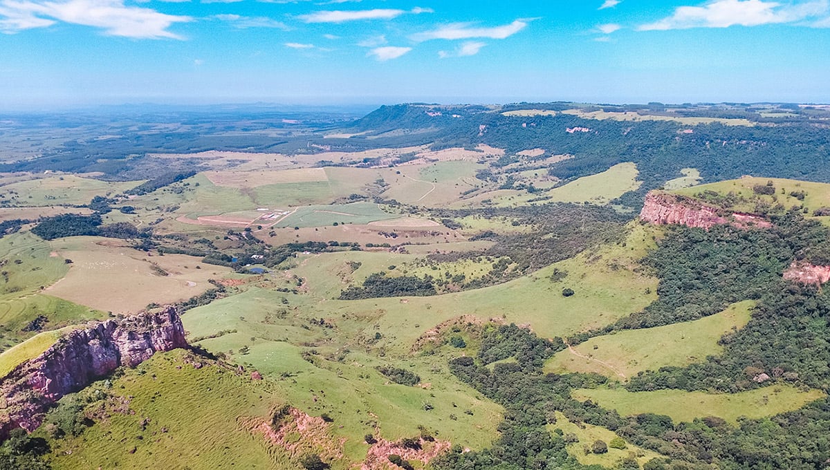 Serra do Itaqueri ao entardecer