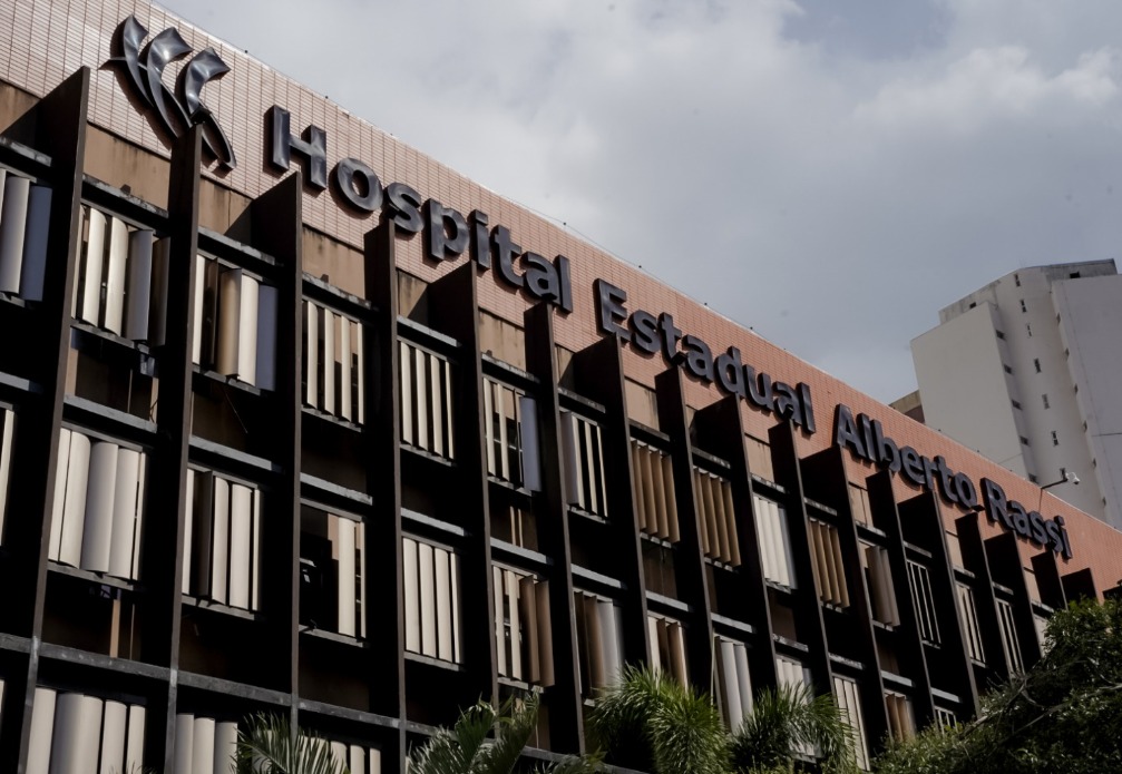 Fachada do Hospital Estadual Dr. Alberto Rassi (HGG), em Goiânia GO