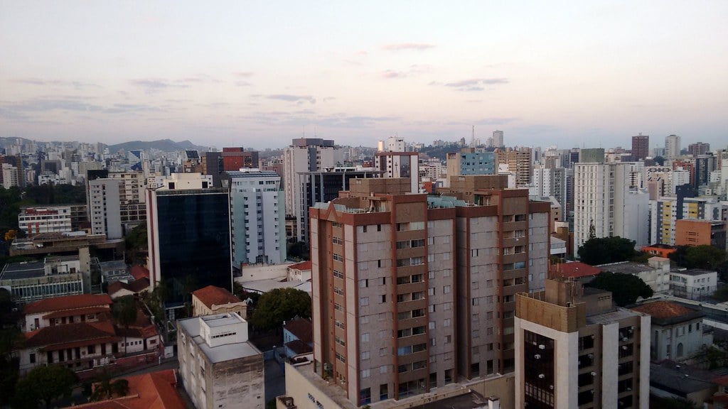 Centro de Bauru SP ao entardecer