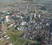 Vista aérea de São Sebastião do Paraíso MG, local do campus avançado da UFLA.