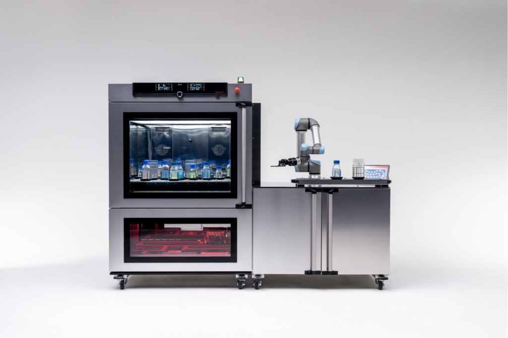 Laboratório com equipamentos de química analítica