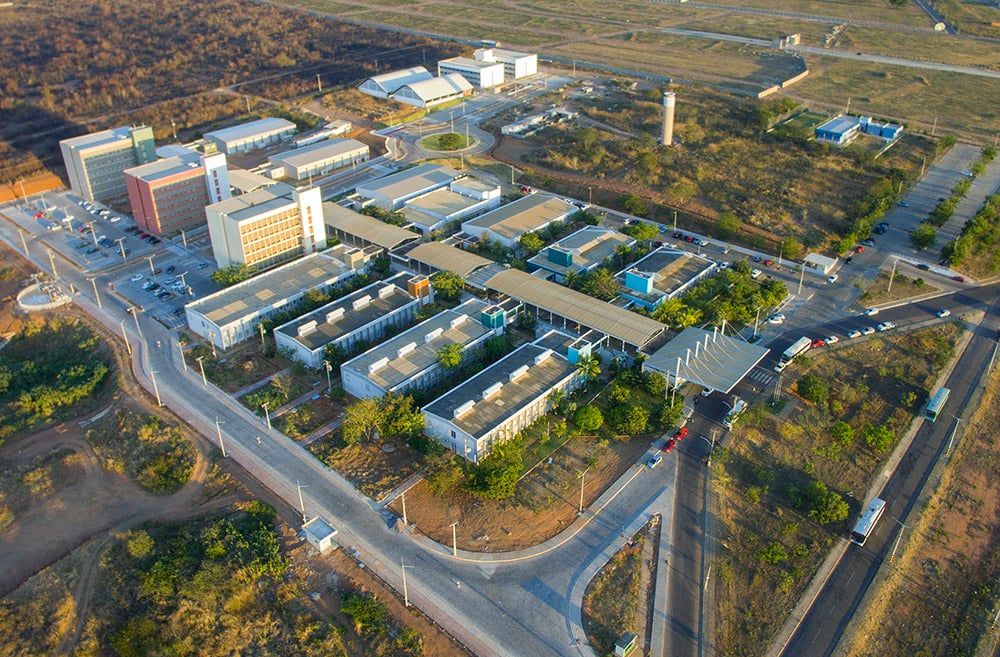 Campus da UFCA em Juazeiro do Norte, visto de cima