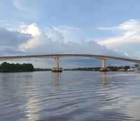 Orla de Macapá ao pôr do sol, às margens do Rio Amazonas (Foto: Casal na Estrada).