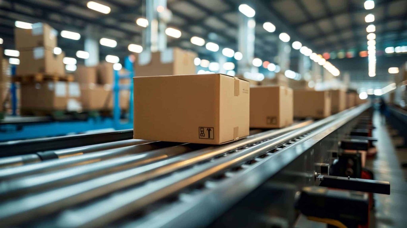 Galpão logístico com operações de distribuição