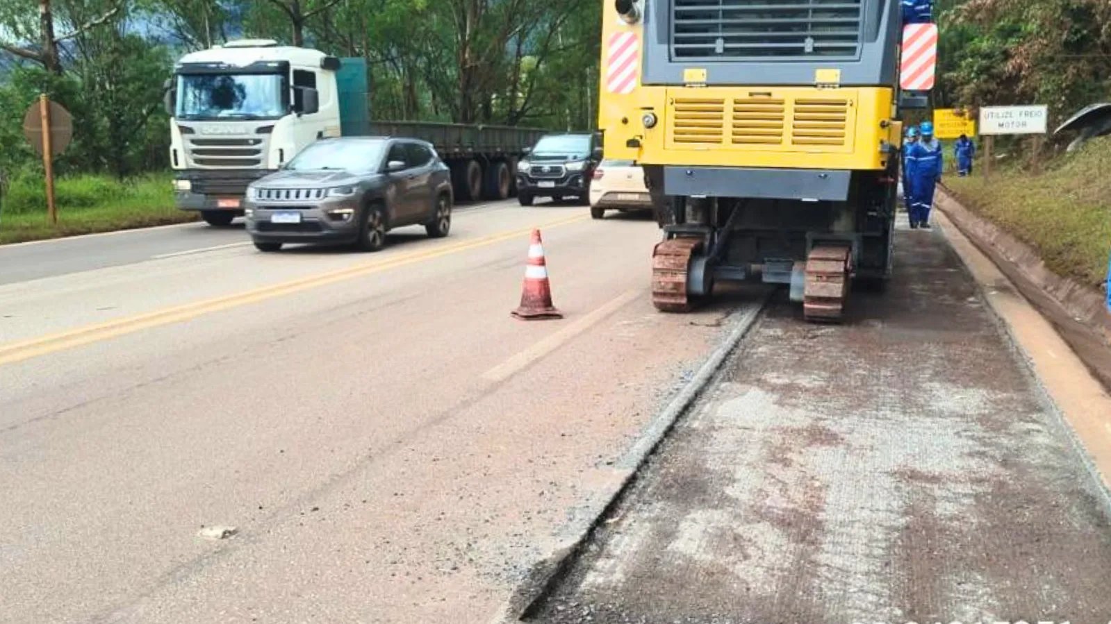 BR-040 na região do Campo das Vertentes, em Minas Gerais