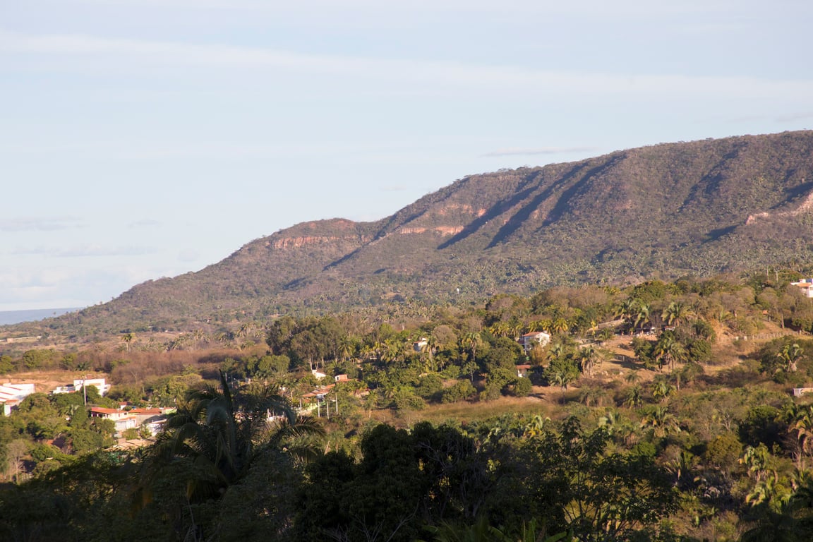 Vista urbana do Crato, no Cariri cearense, ao entardecer