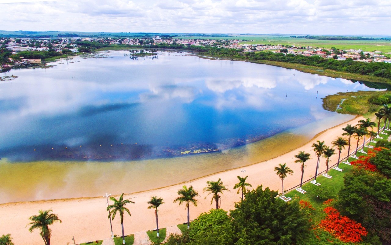 Vista aérea de Lagoa da Prata MG