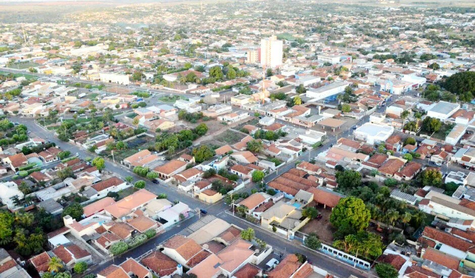 Vista aérea de Paranaíba (MS)