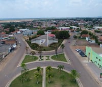 Vista aérea de Vila Rica MT, local de aulas presenciais do curso de Direito da UNEMAT
