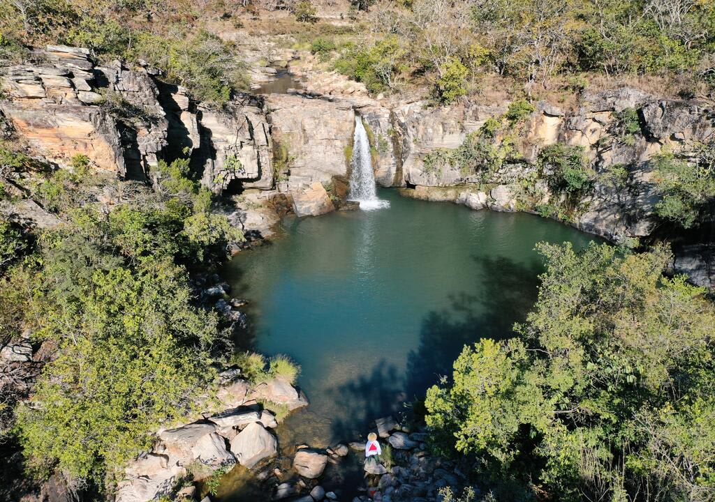 Cachoeira na Serra da Canastra, em Delfinópolis MG