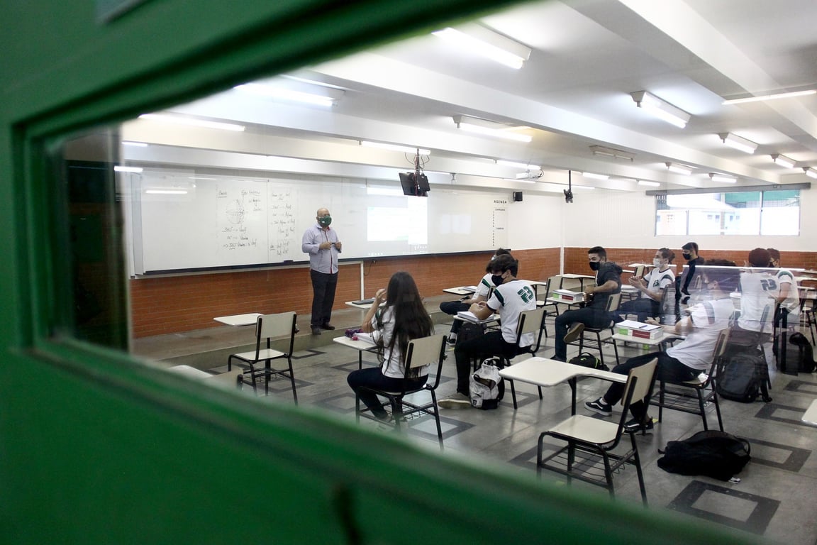 Sala de aula em escola pública no Ceará