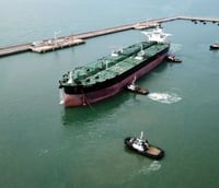 Foto ilustrativa de terminal de petróleo e gás no litoral brasileiro. Crédito: Merco Shipping.