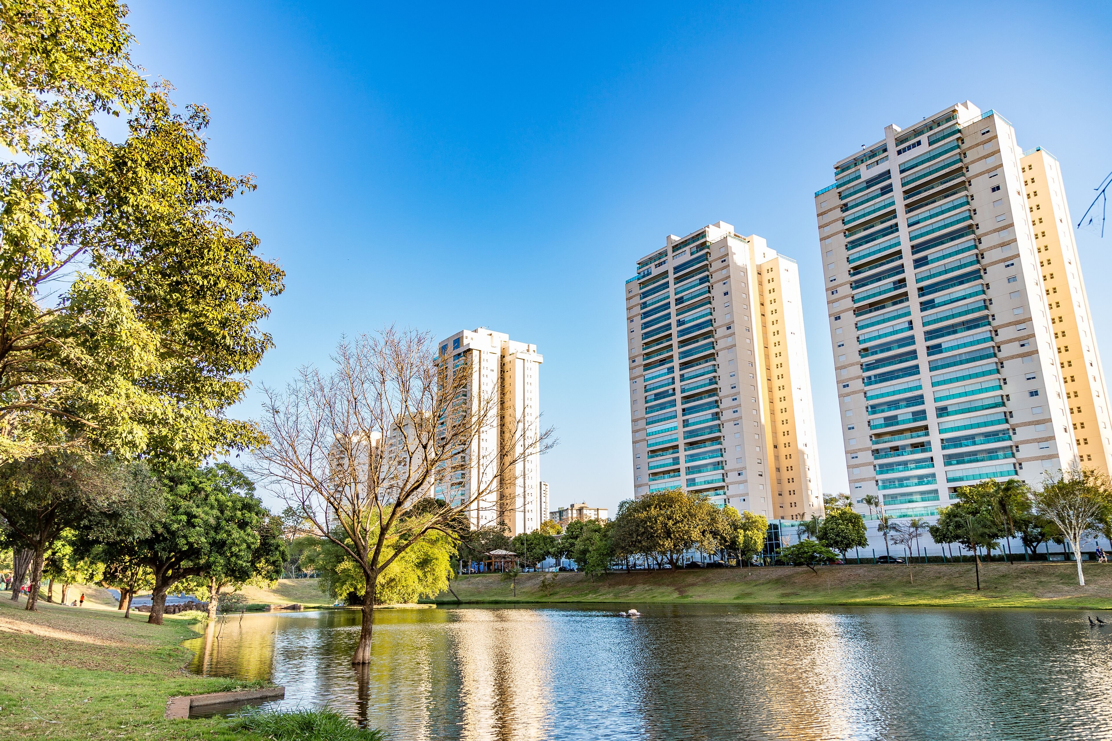 Skyline de Ribeirão Preto ao entardecer