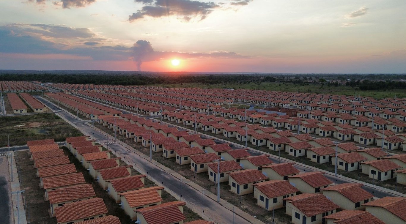 Vista aérea de Imperatriz MA ao pôr do sol