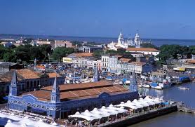 Belém PA — área do Ver-o-Peso e Baía do Guajará ao entardecer