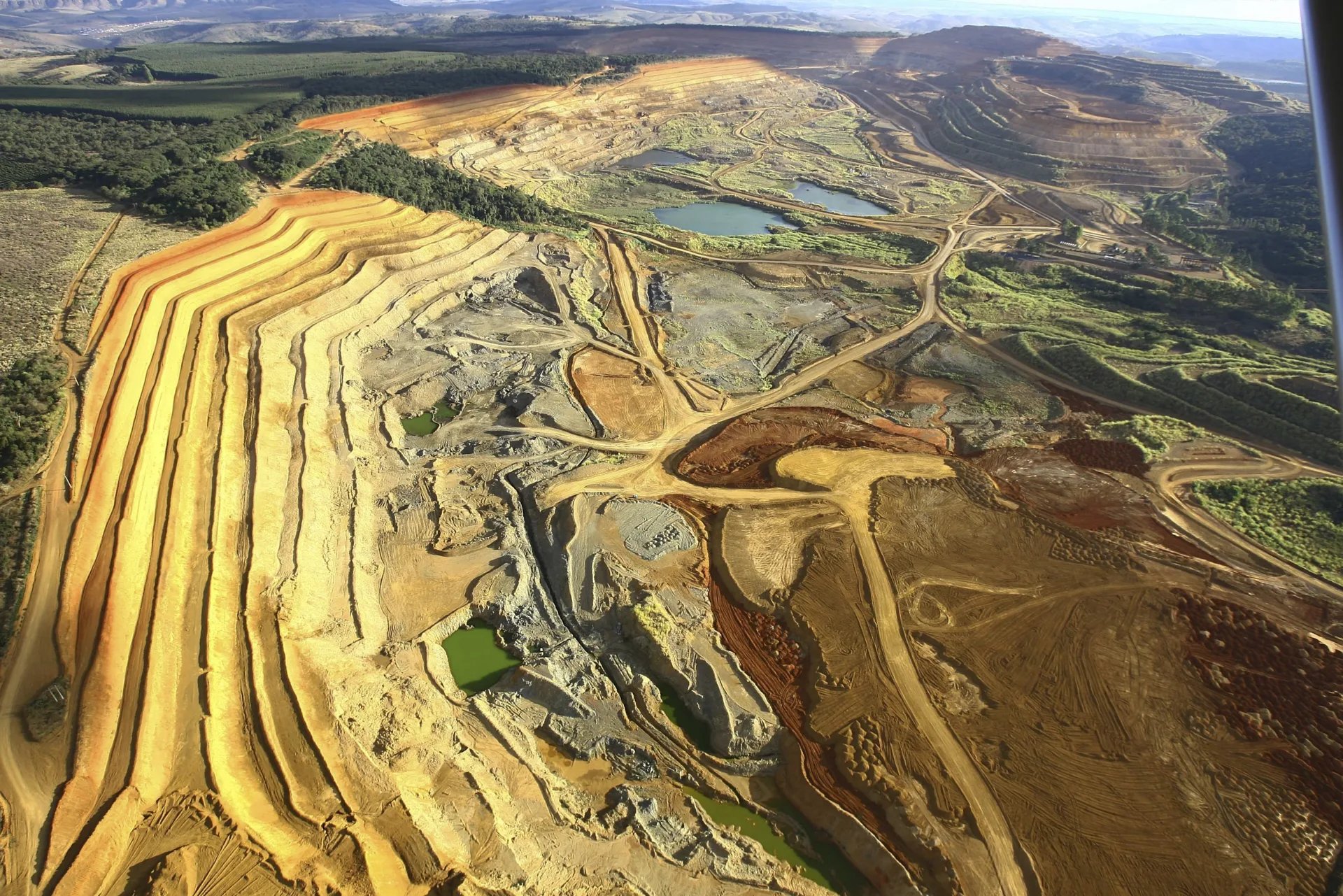 Paisagem de mineração em Minas Gerais