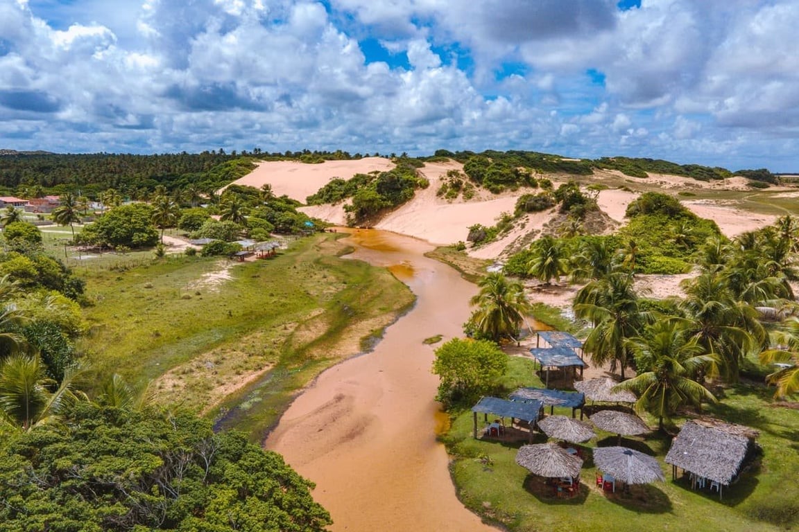 Estrada e vegetação do agreste sergipano ao entardecer, no interior de Sergipe.