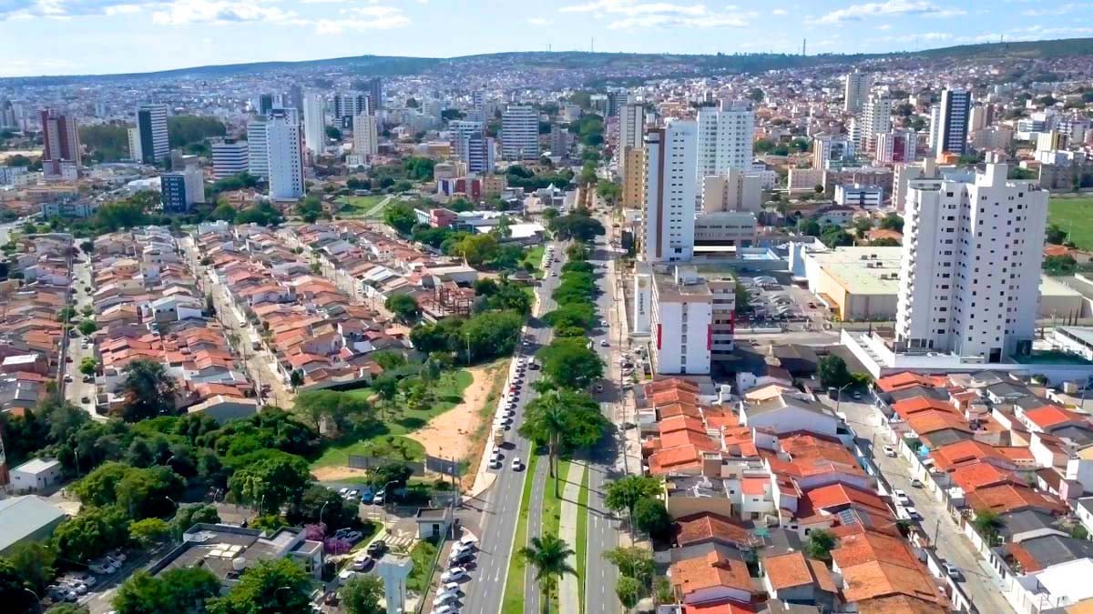 Vista urbana de Vitória da Conquista, sudoeste da Bahia