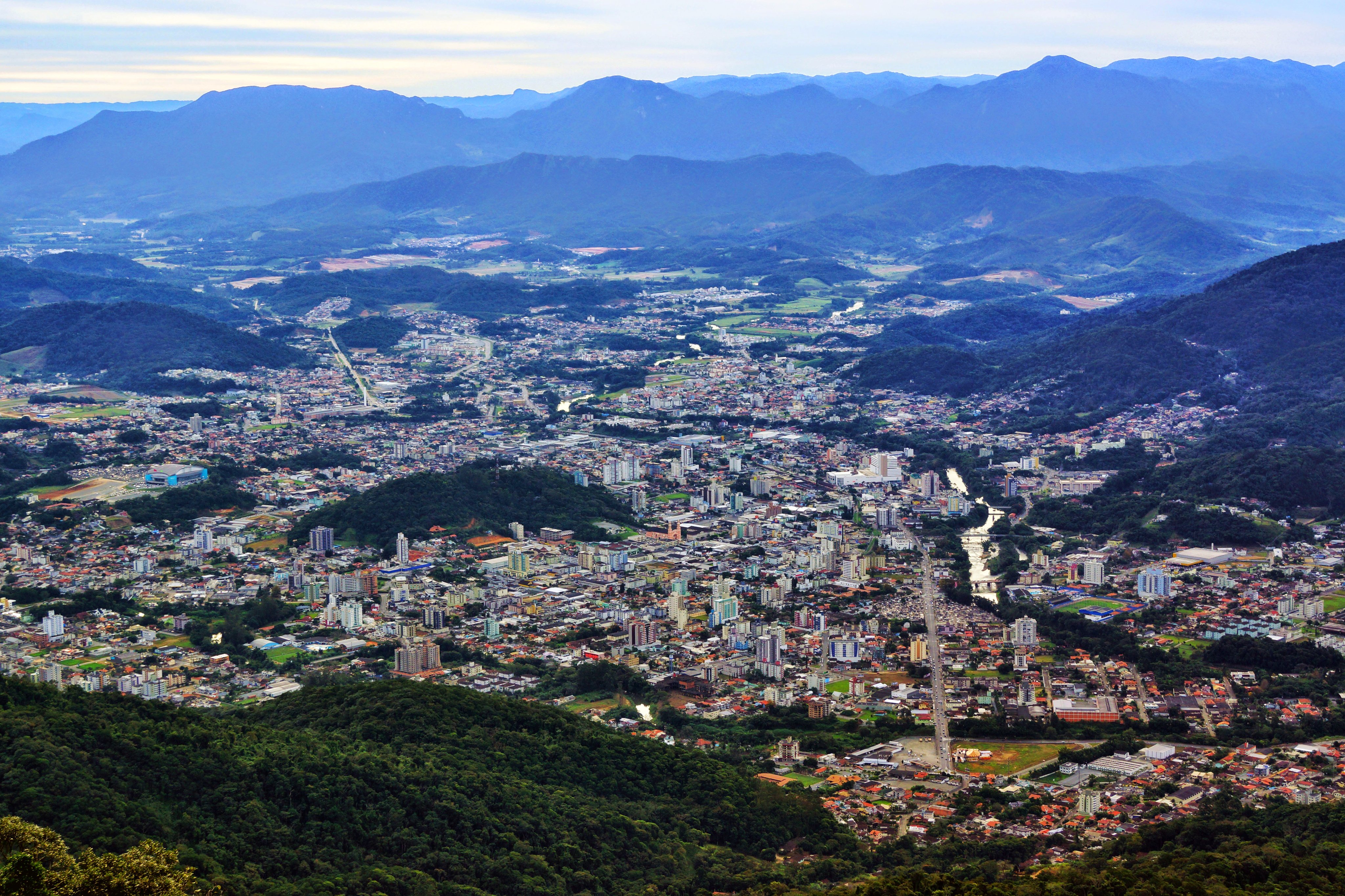 Vista aérea de Jaraguá do Sul SC