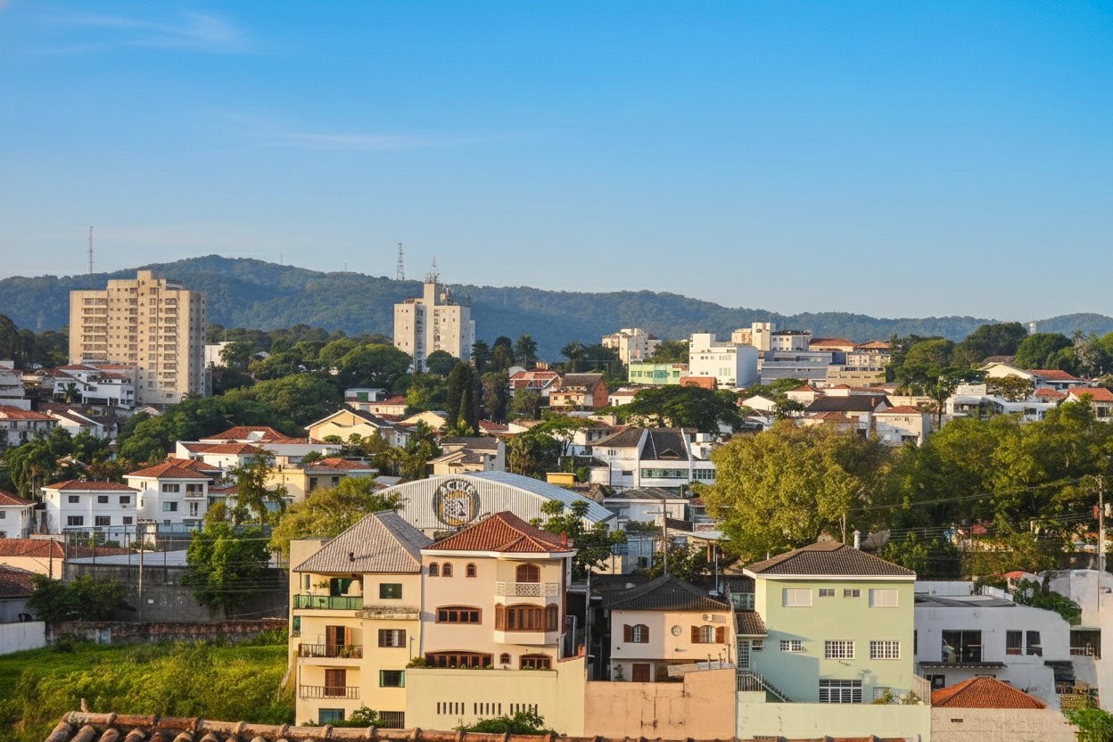 Vista aérea de Franca, interior de São Paulo